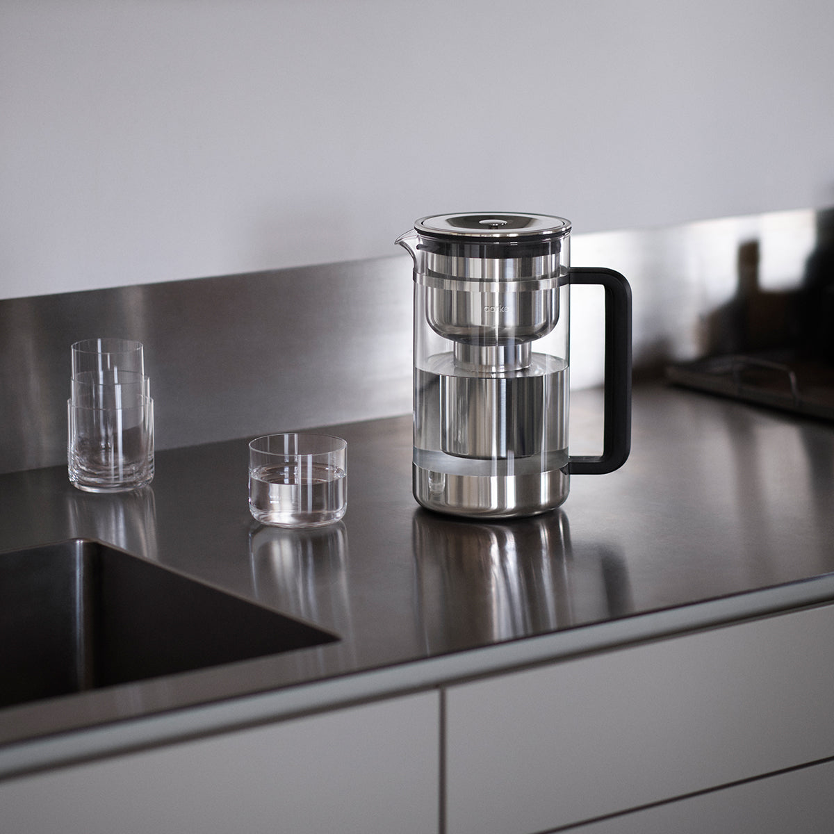 Aarke Purifier Large Glass water filter jug Glass water filter jug