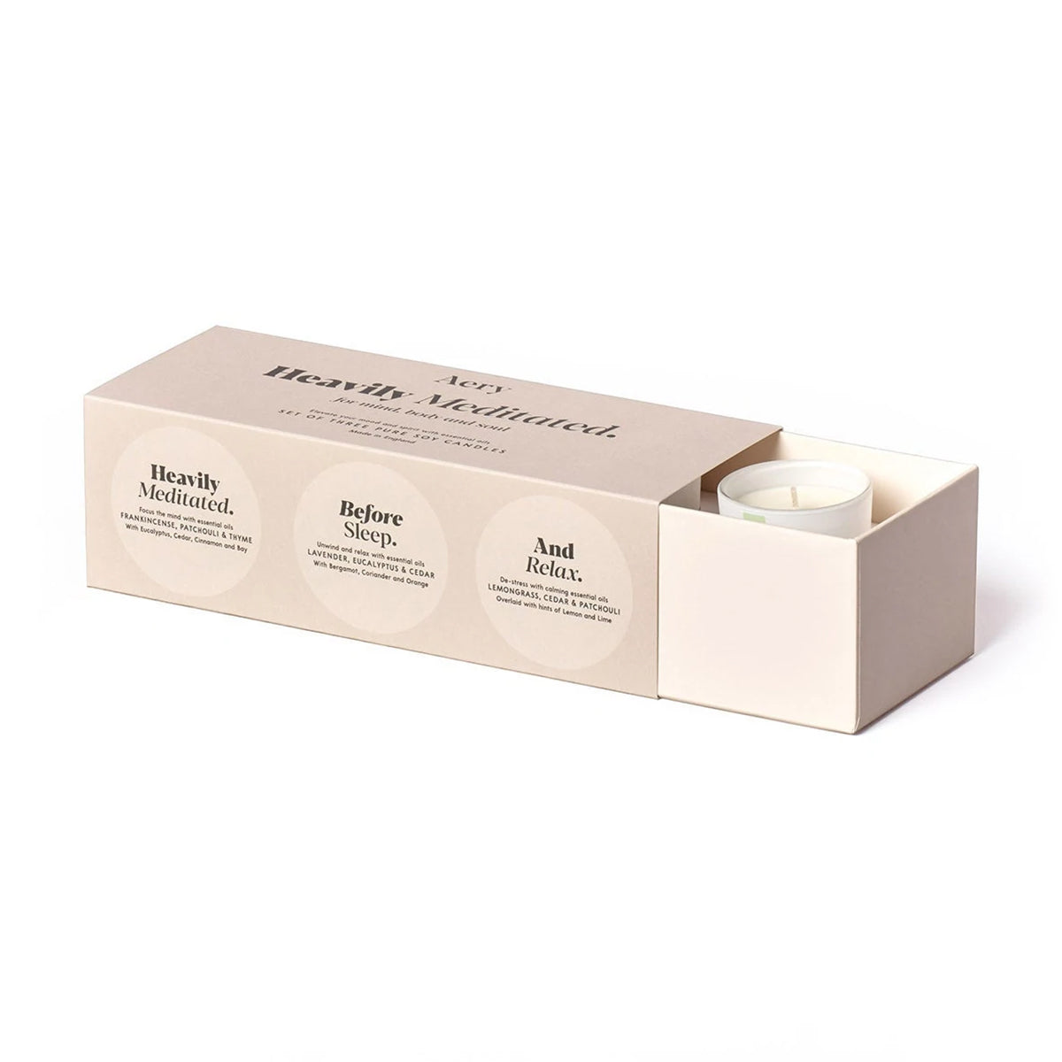 Aery Living Aromatherapy Votive Gift Set Heavily Meditated Candle Gift Set Candle Gift Set