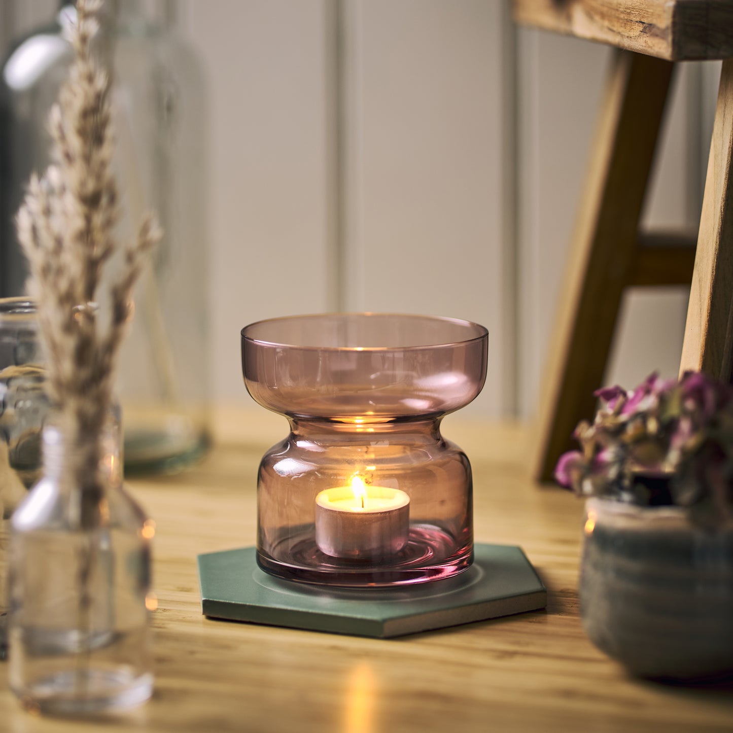 Aery Living Copenhagen Candle Holder Amethyst