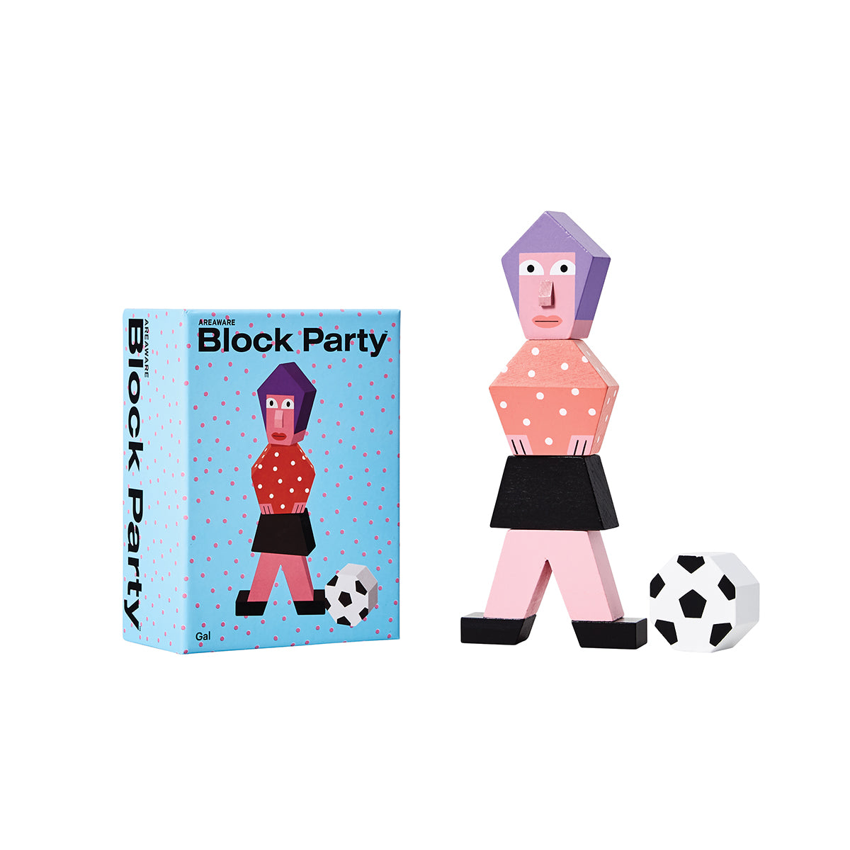 Areaware Block Party Gal Wooden Toy Wooden Toy