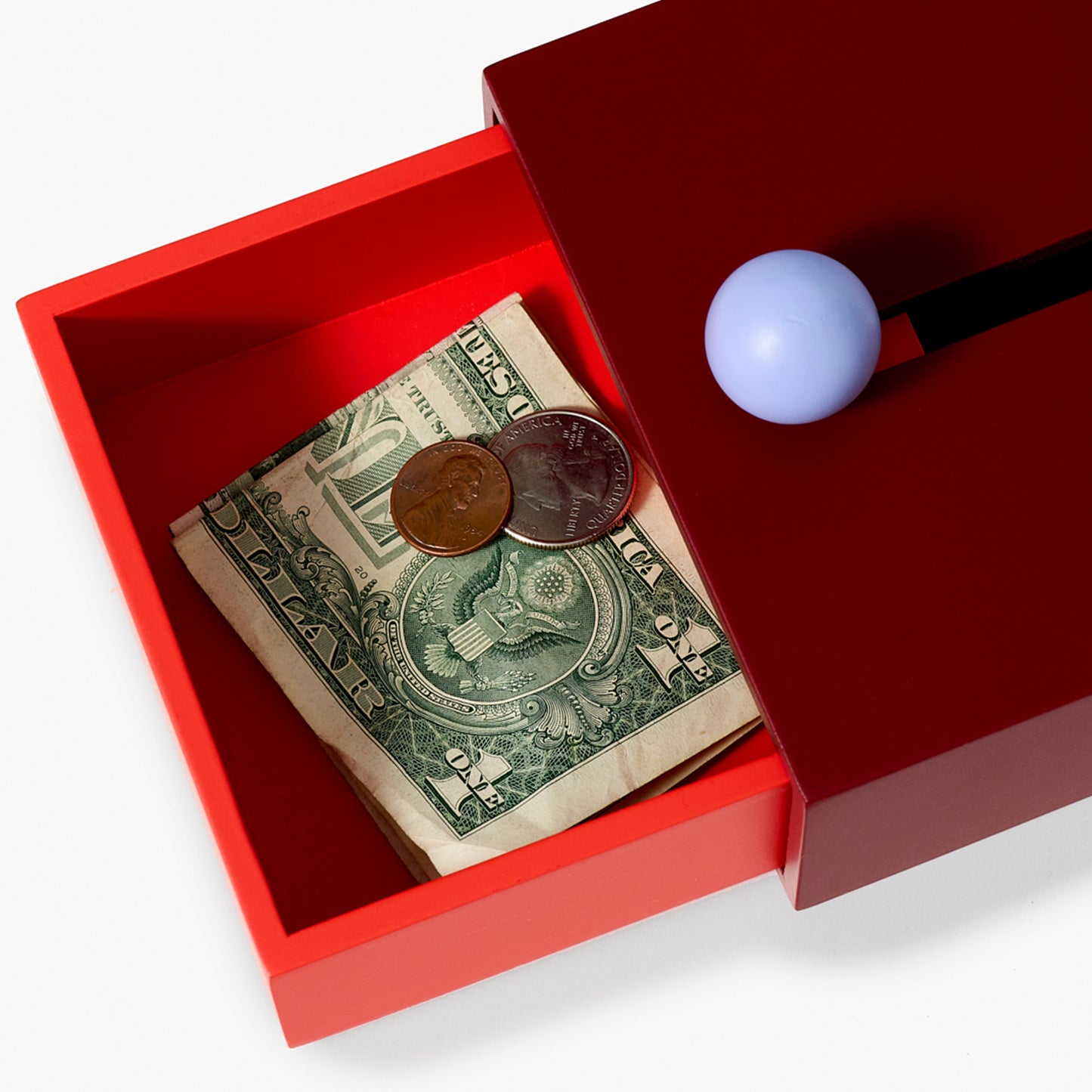 Areaware Cache Box Small Red Orange