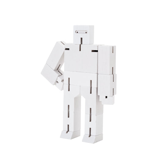 Areaware Cubebot Small Ninja White Robot Toy Robot Toy