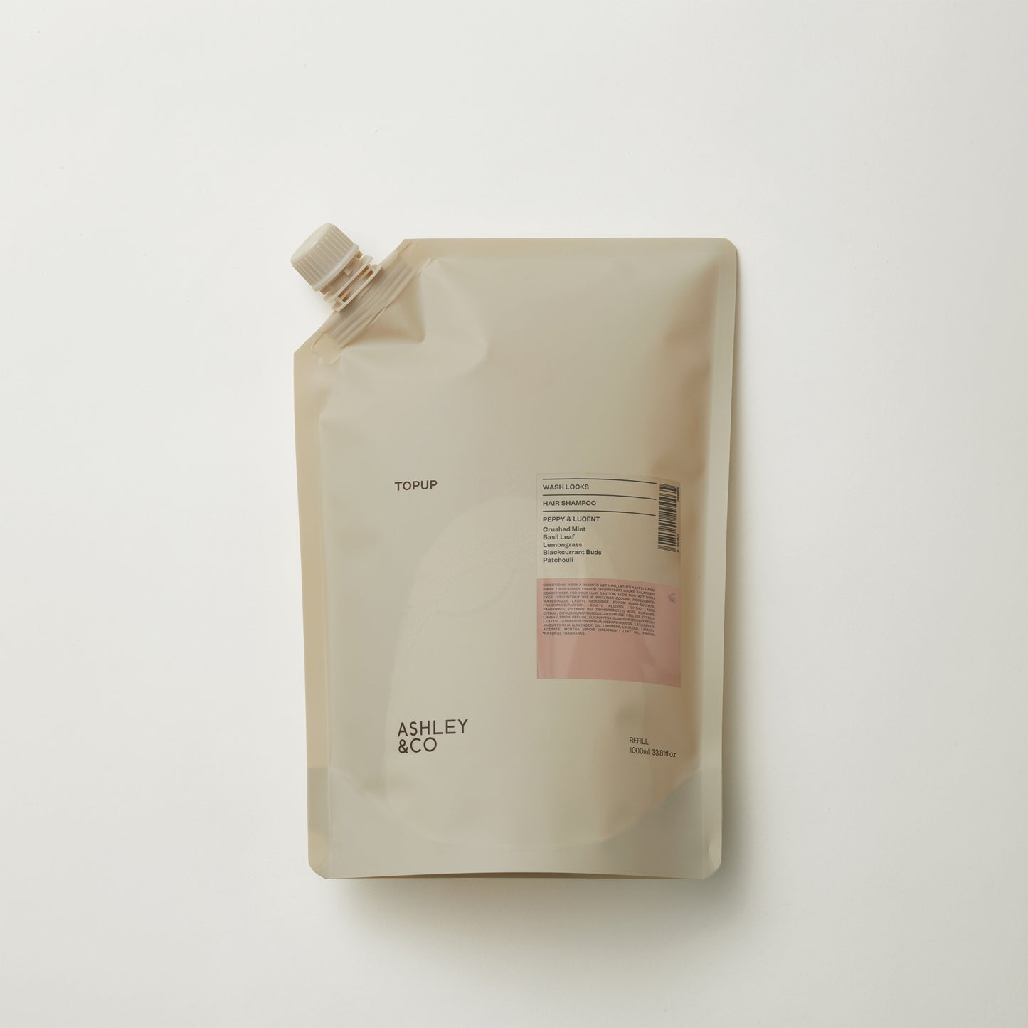 Ashley & Co Wash Locks Topup 1L Peppy & Lucent Shampoo Shampoo