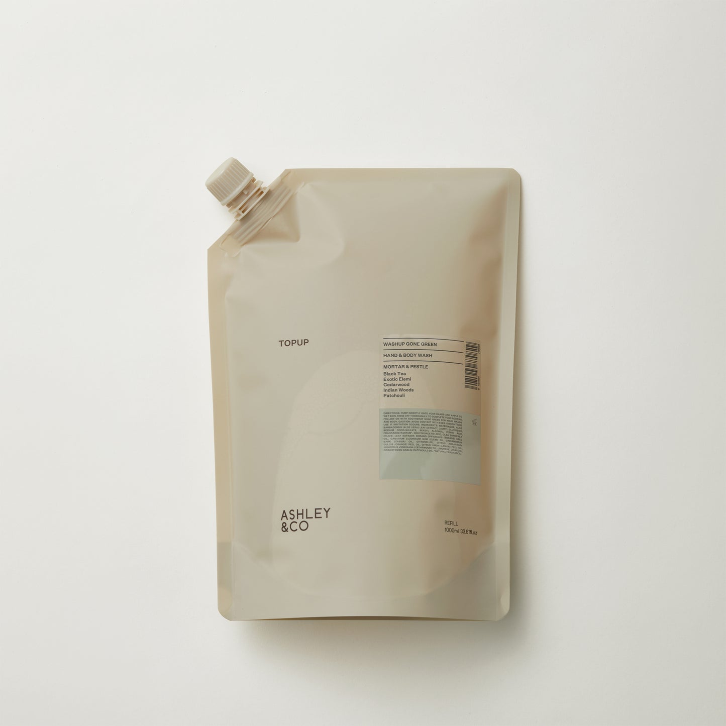 Ashley & Co Washup Topup 1L Mortar & Pestle Hand Wash Hand Wash