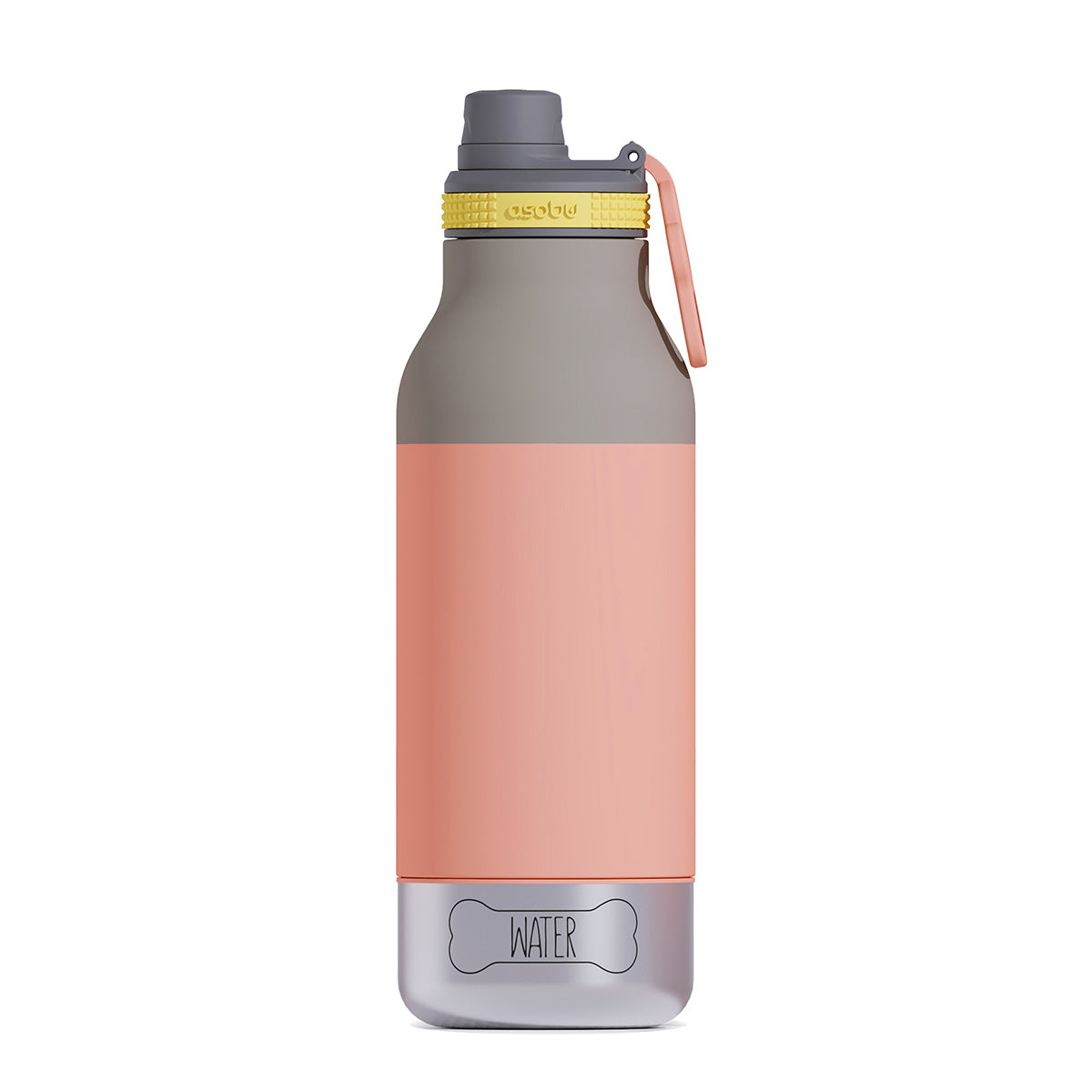 Asobu Buddy Dog Food and Water Bottle 1L Pastel Peach