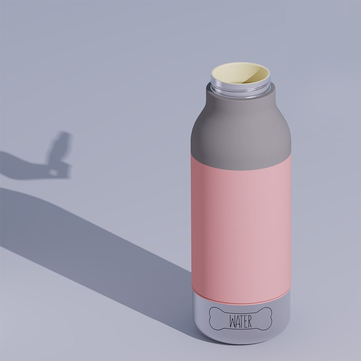Asobu Buddy Dog Food and Water Bottle 1L Pastel Peach