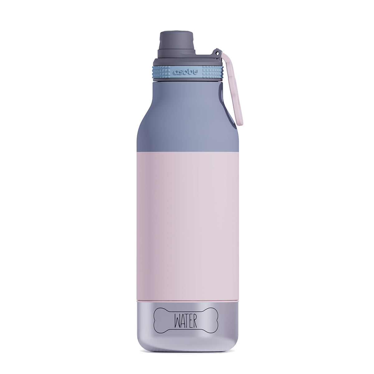 Asobu Buddy Dog Food and Water Bottle 1L Pastel Pink