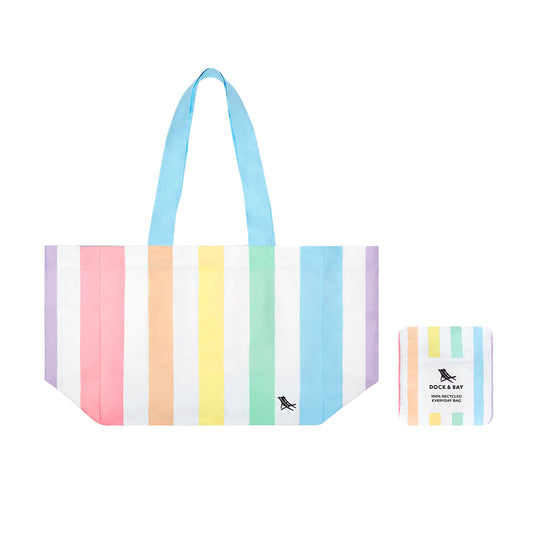 Dock & Bay Beach Tote Bag M Unicorn Waves 100% Recycled 100% Recycled