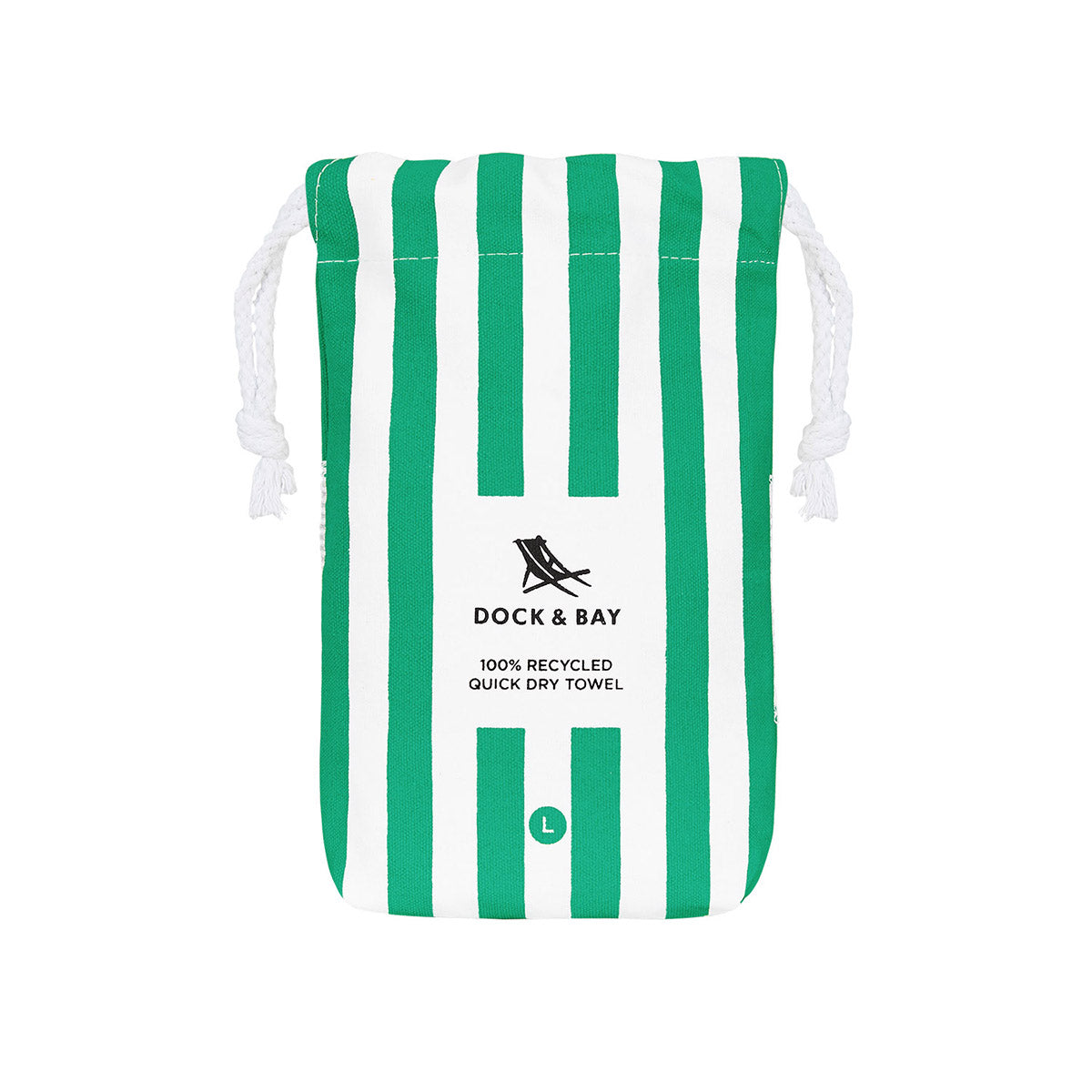 Dock & Bay Beach Towel Cabana Collection L Cancun Green 100% Recycled 100% Recycled