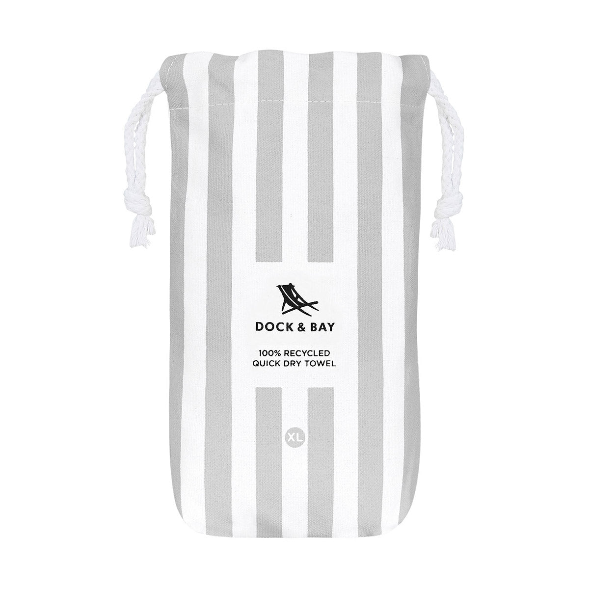 Dock & Bay Beach Towel Cabana Light Collection XL Goa Grey 100% Recycled 100% Recycled
