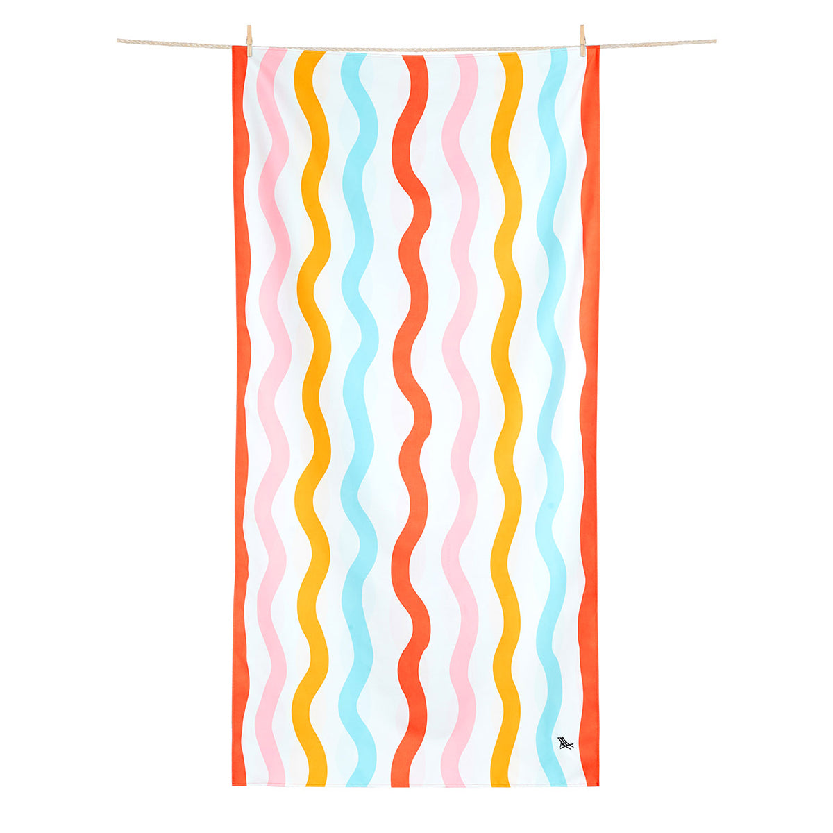 Dock & Bay Beach Towel Kids Collection M Squiggle Face 100% Recycled 100% Recycled