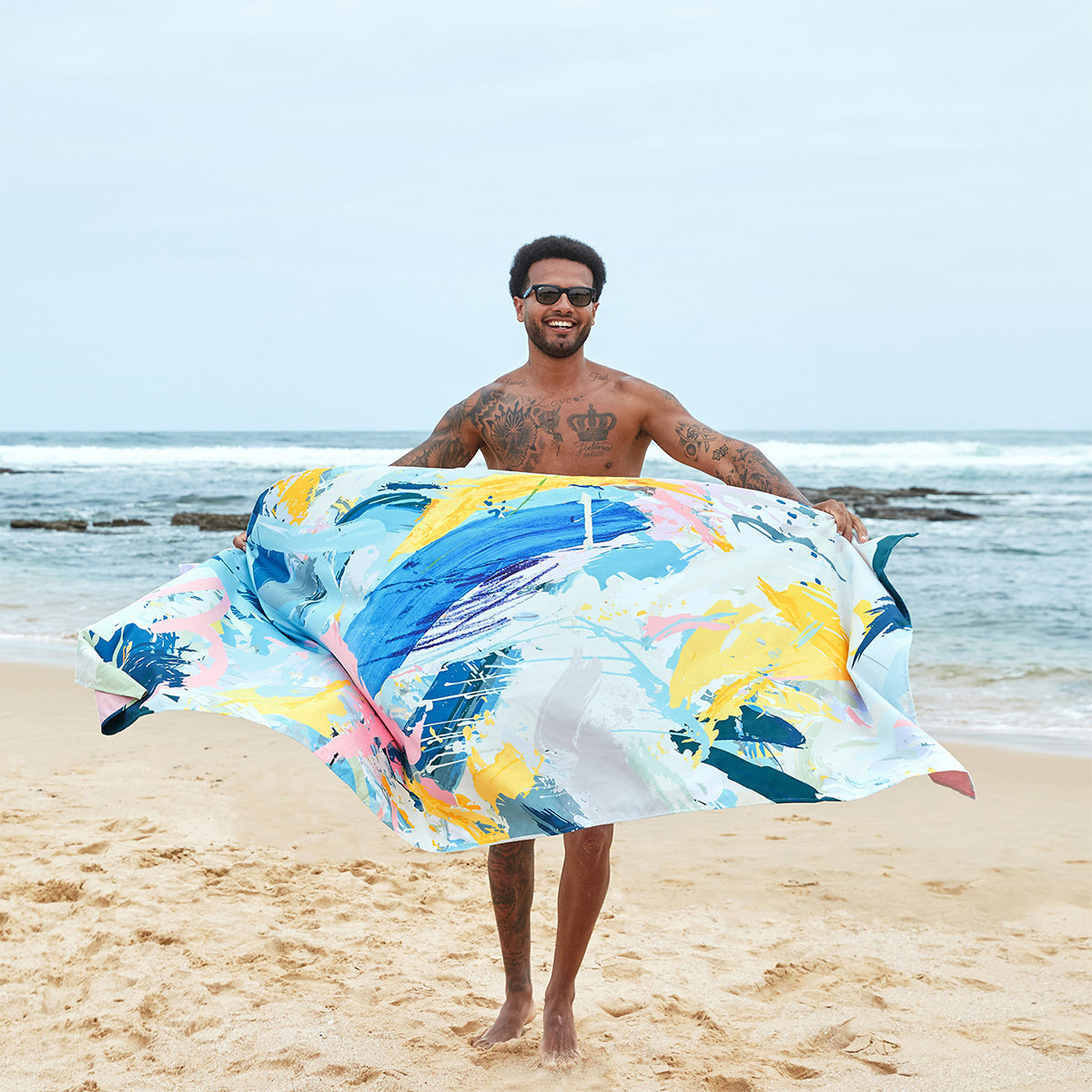 Dock & Bay Beach Towel Michael Black Collection Nothing Better 100% Recycled 100% Recycled