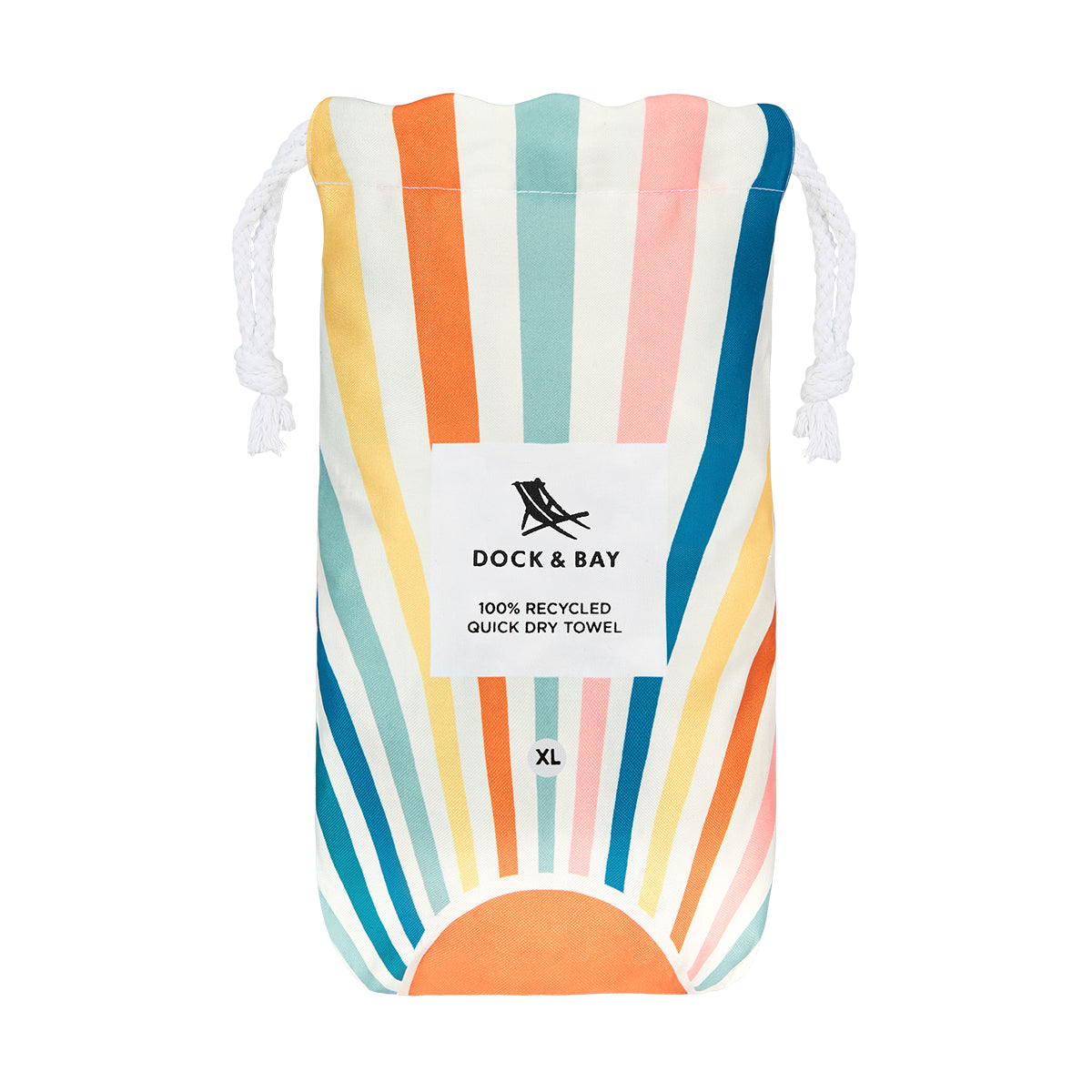 Dock & Bay Beach Towel Stripes Go Wild Collection XL Rising Sun 100% Recycled 100% Recycled