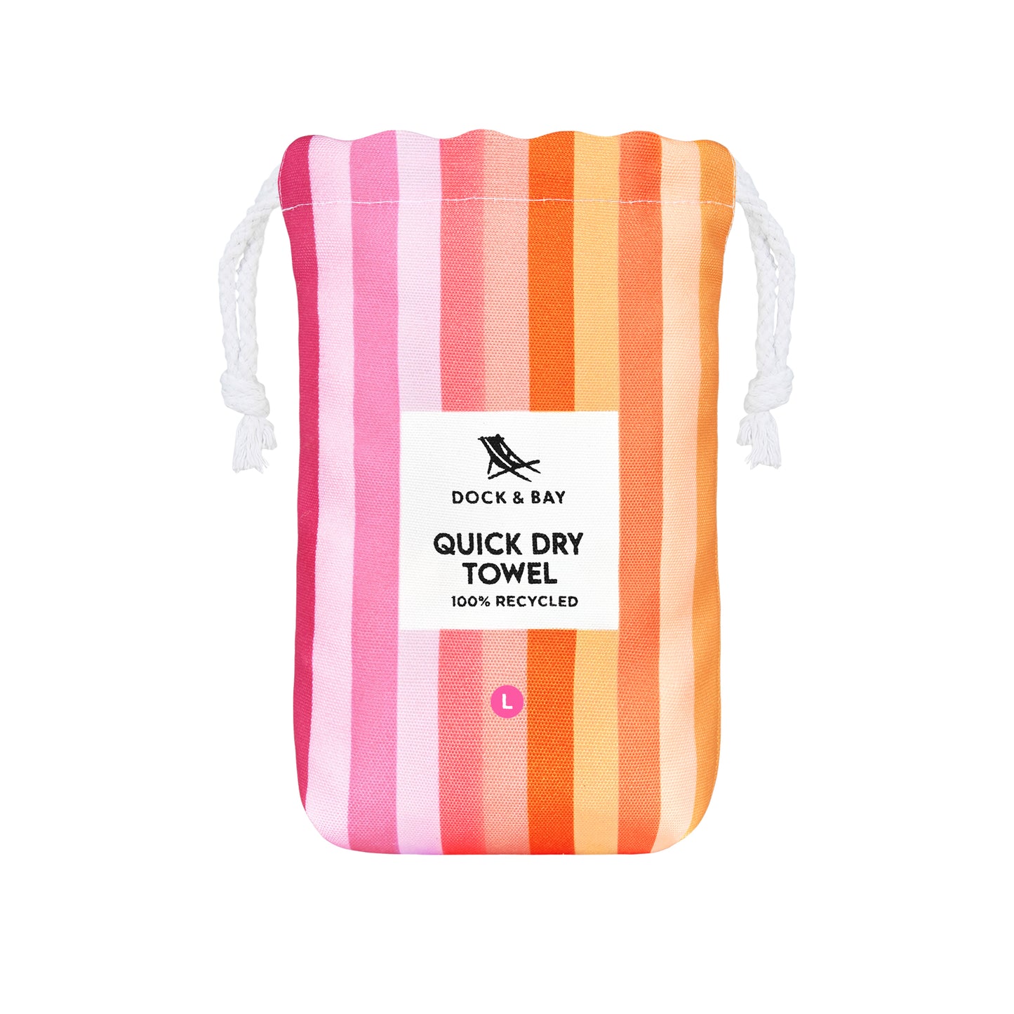 Dock & Bay Beach Towel Summer Collection L Miami Sorbet 100% Recycled 100% Recycled