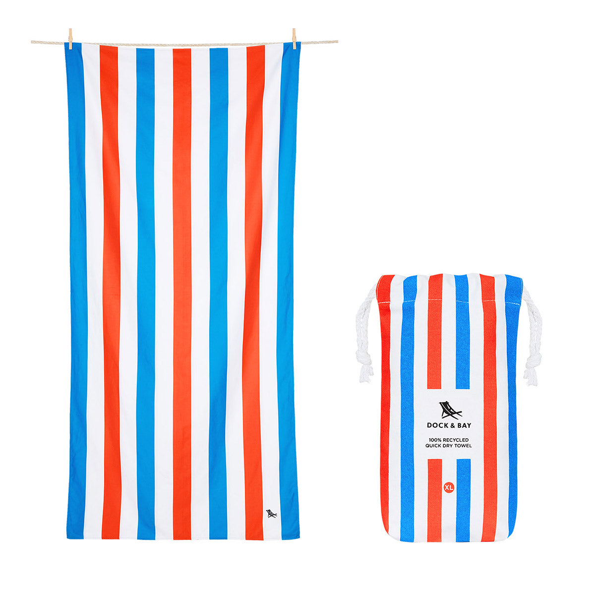 Dock & Bay Beach Towel Summer Collection XL Poolside Parties 100% Recycled 100% Recycled