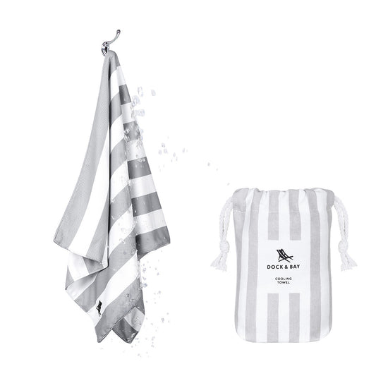 Dock & Bay Cooling Towel Cabana Collection Goa Grey 100% Recycled 100% Recycled
