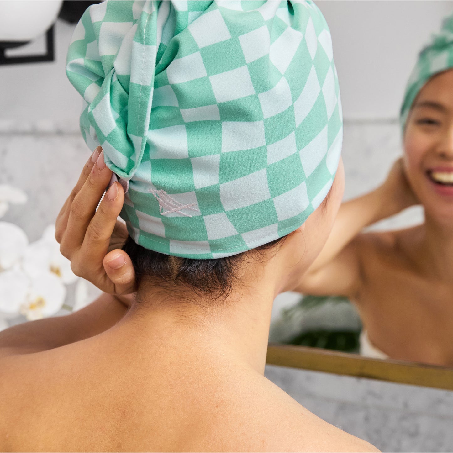 Dock & Bay Hair Wrap Collection Check Mate 100% Recycled 100% Recycled