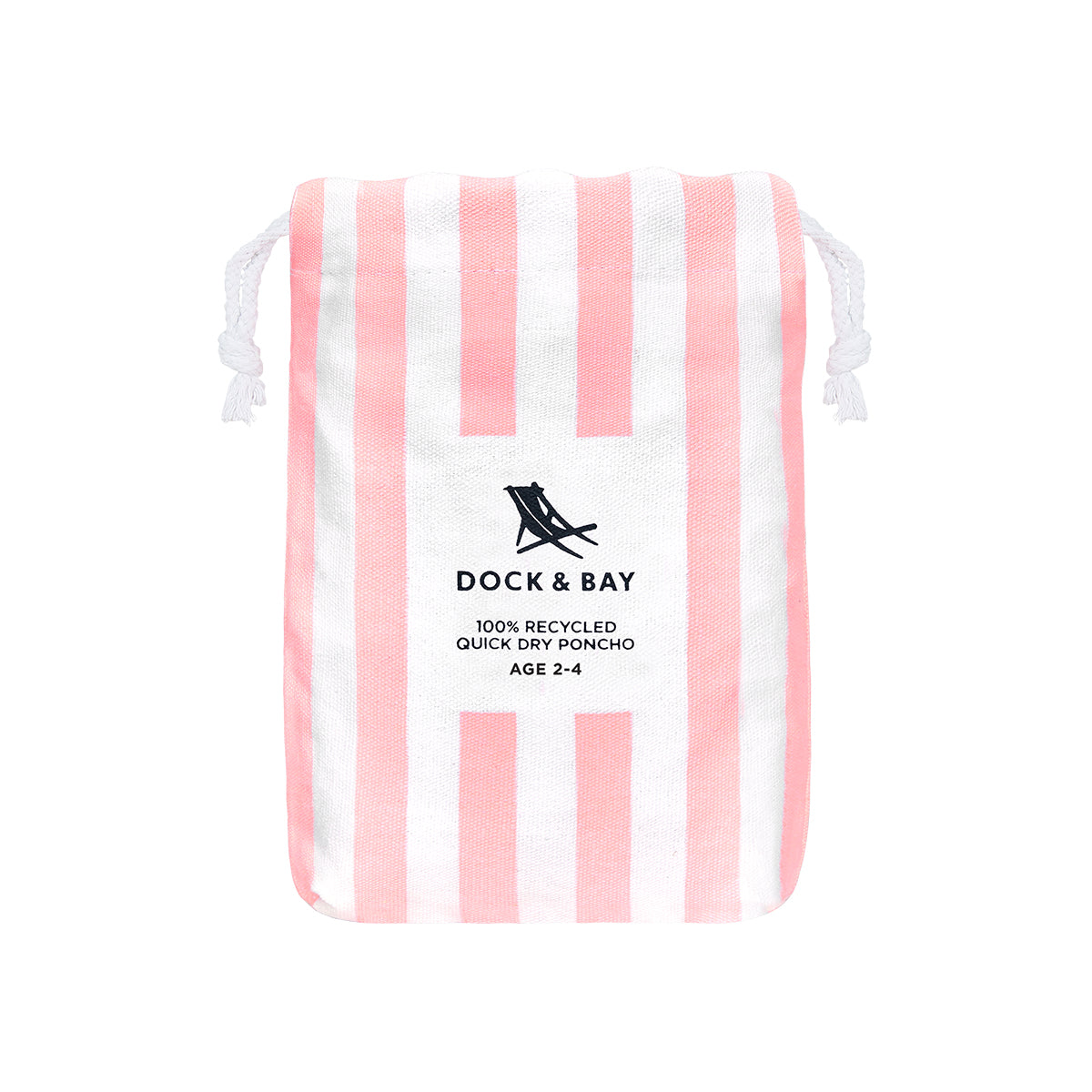 Dock & Bay Poncho Mini Cabana Collection Malibu Pink 100% Recycled 100% Recycled