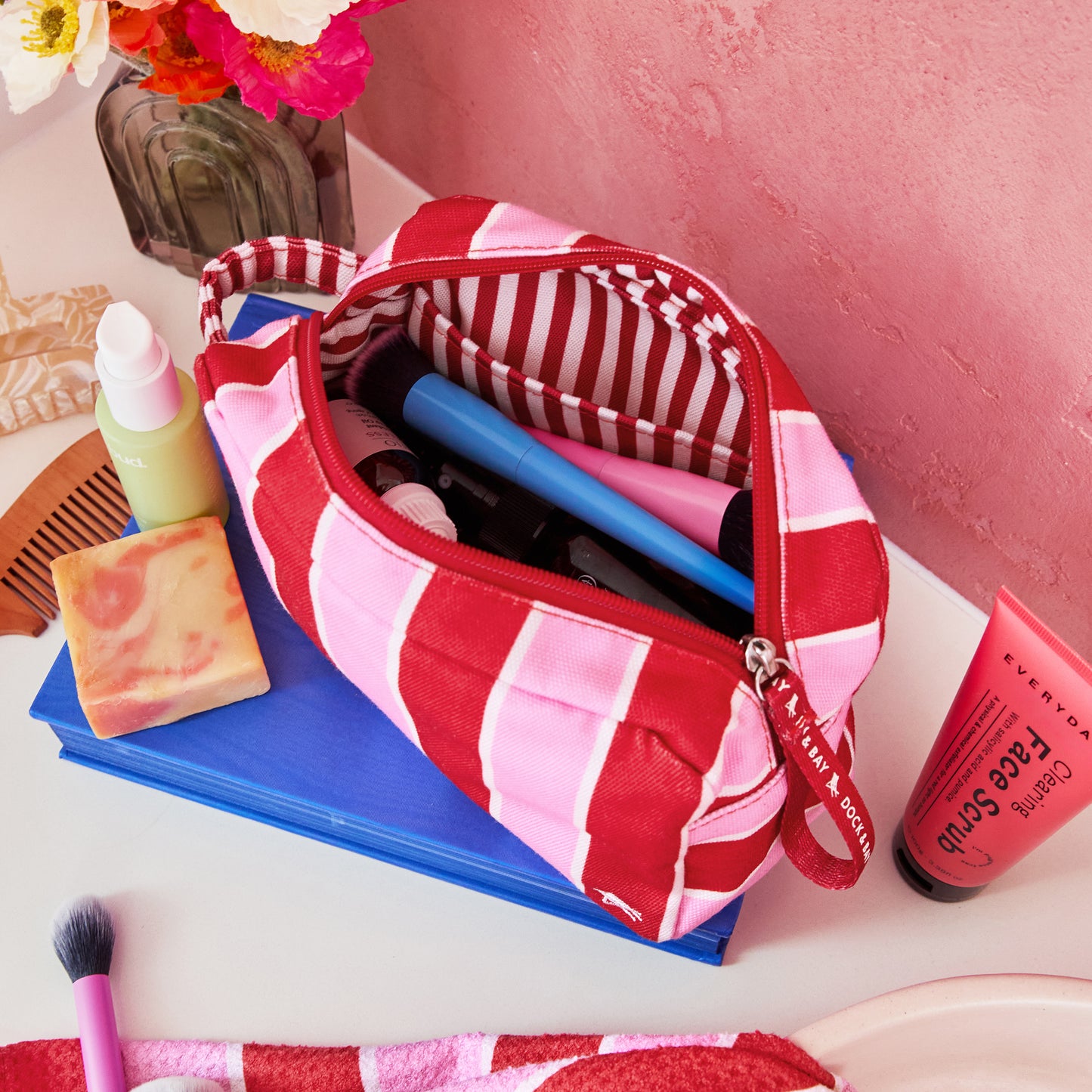 Dock & Bay Toiletry Bag Cherry Bomb 100% Recycled 100% Recycled