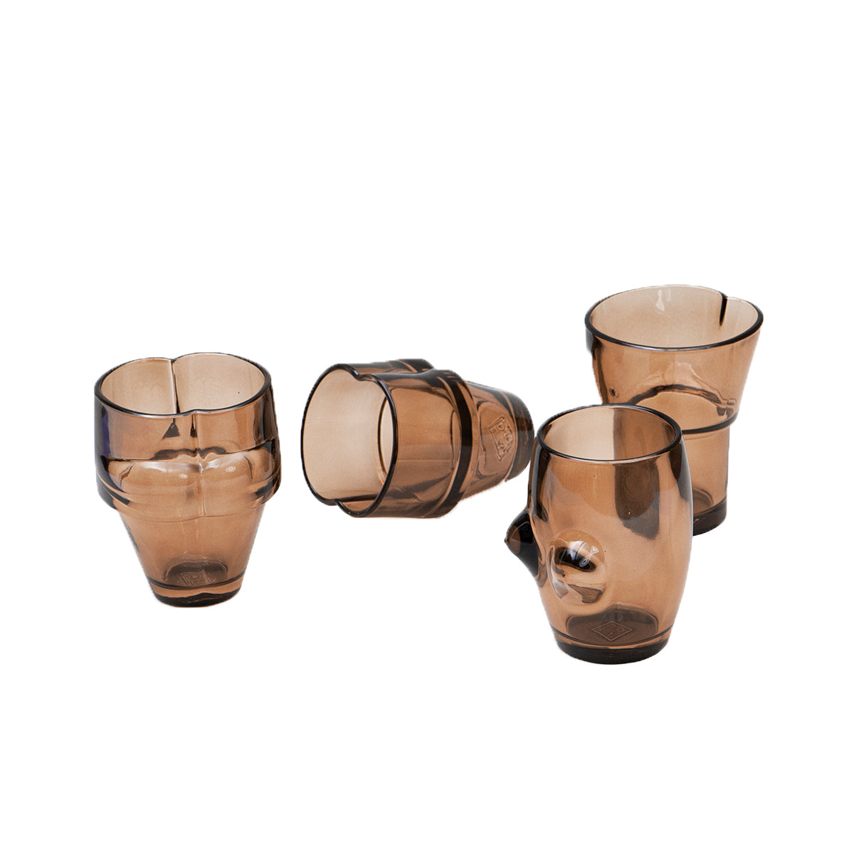 DOIY Body Stacking Glasses Brown