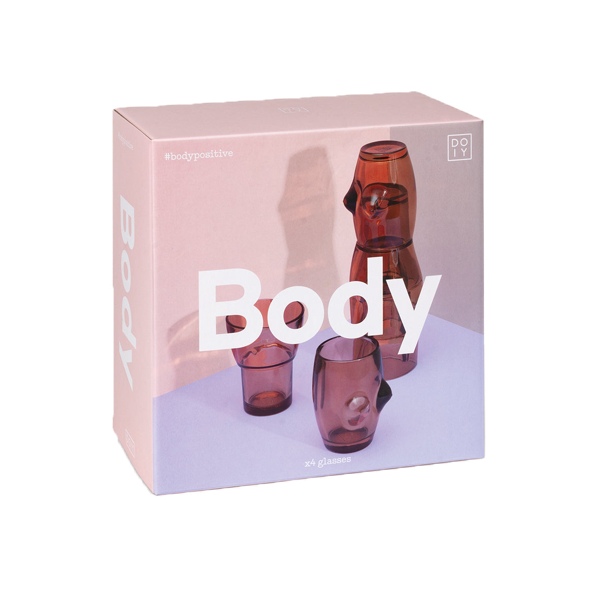 DOIY Body Stacking Glasses Brown