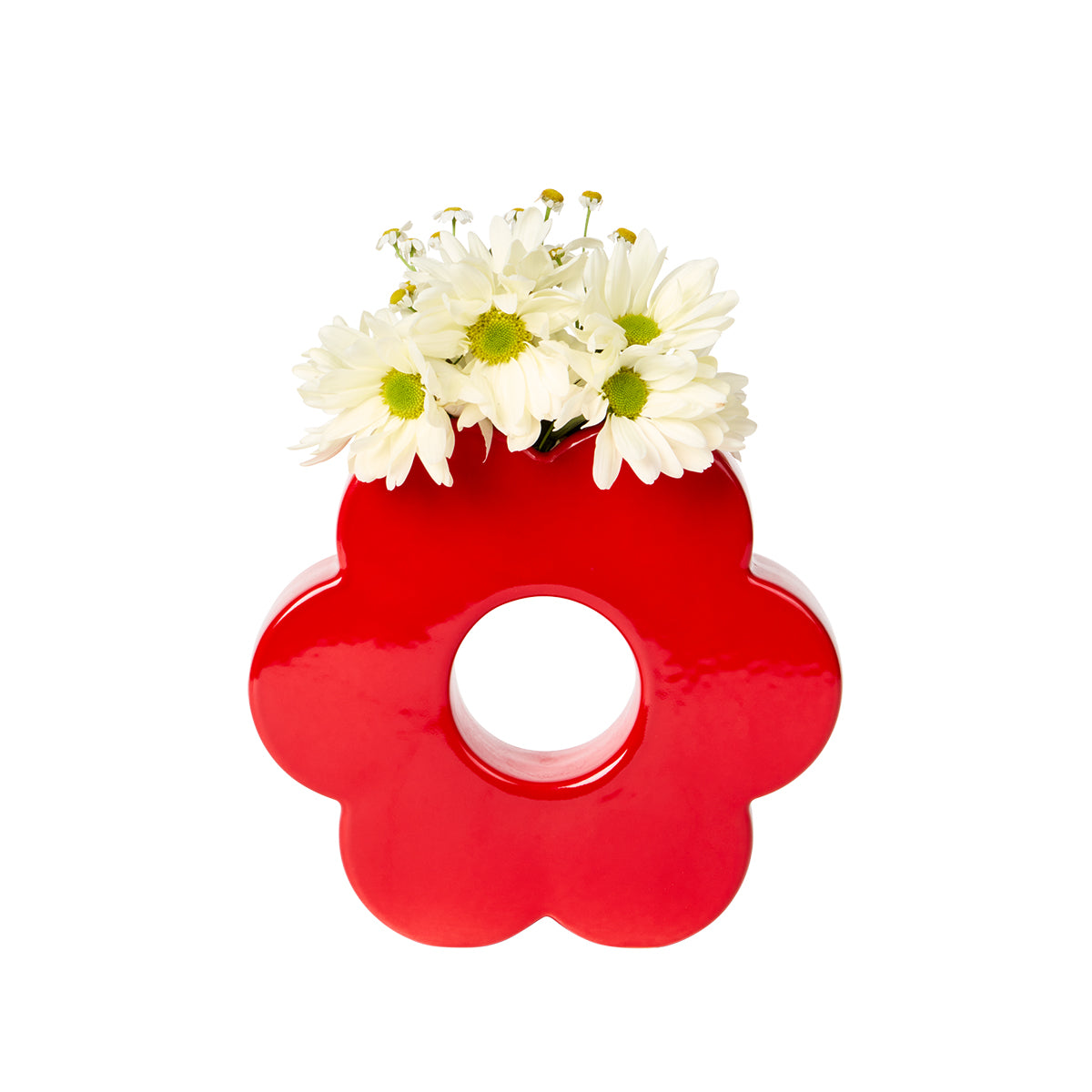 DOIY Daisy Vase Red