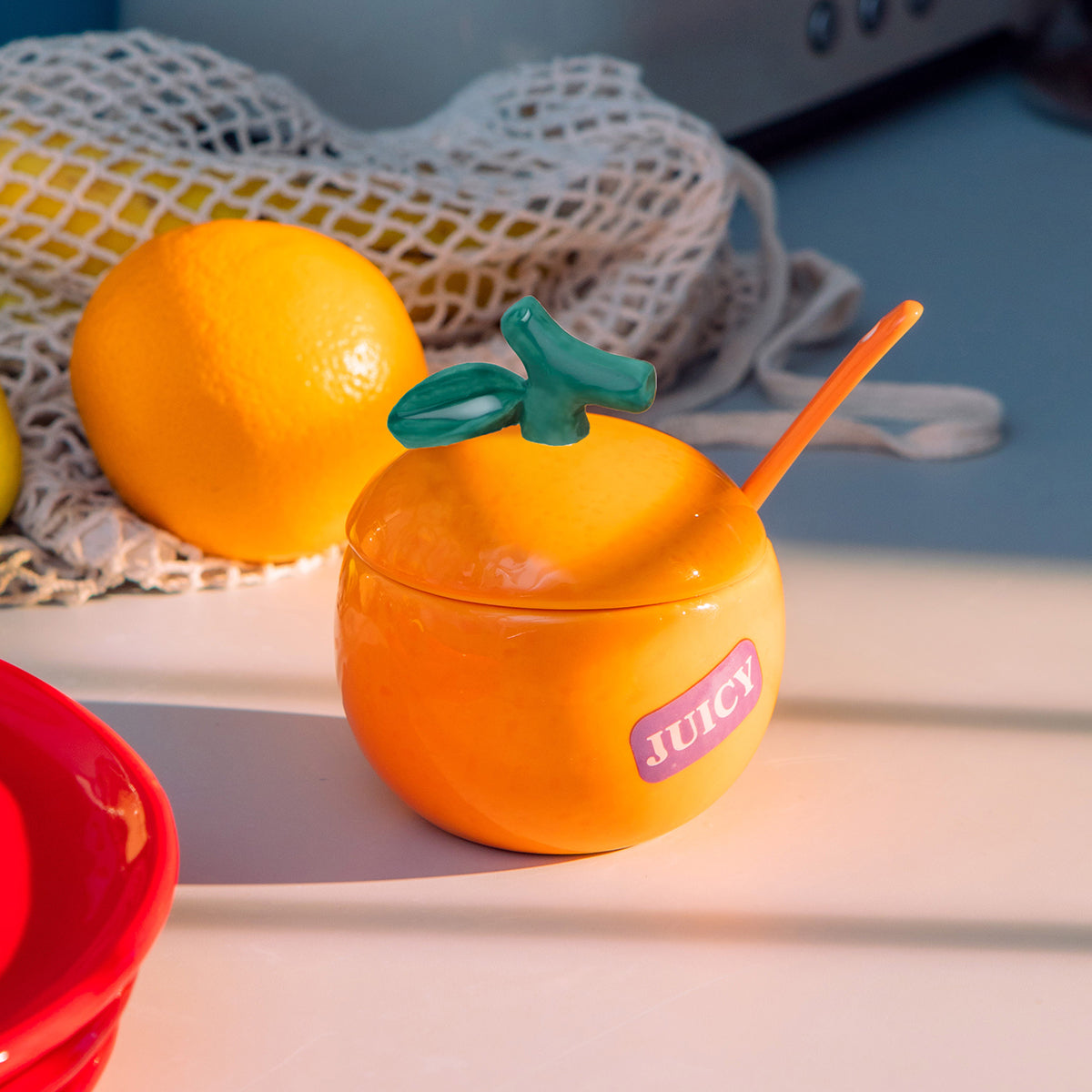 DOIY Farmers Market Sugar Bowl Orange