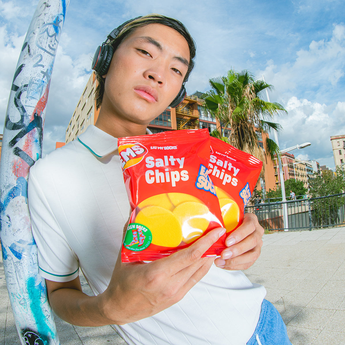 Eat My Socks Socks Salty Chips Red