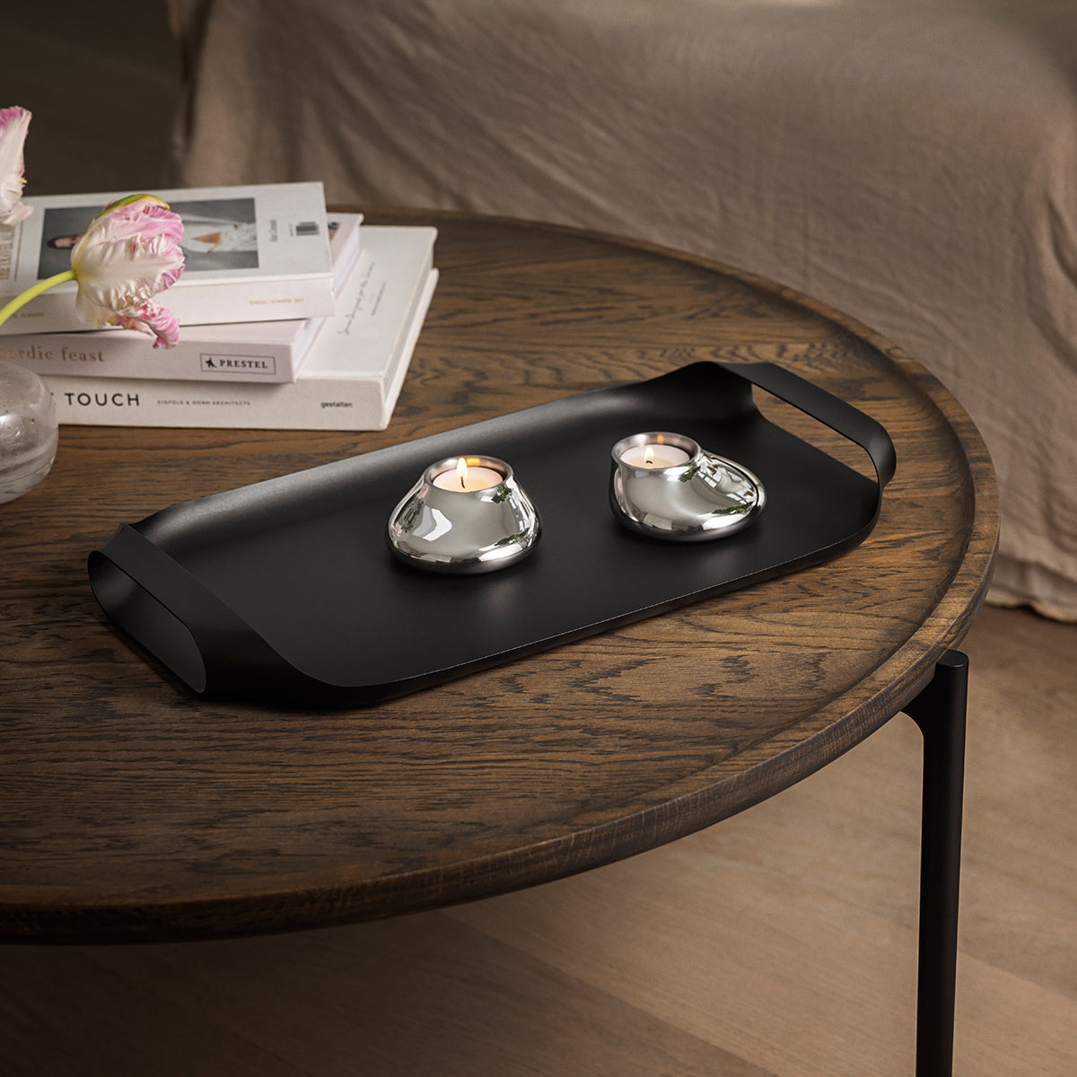 Eva Solo Liquid Lounge Serving Tray Matte Black 43cm x 25cm
