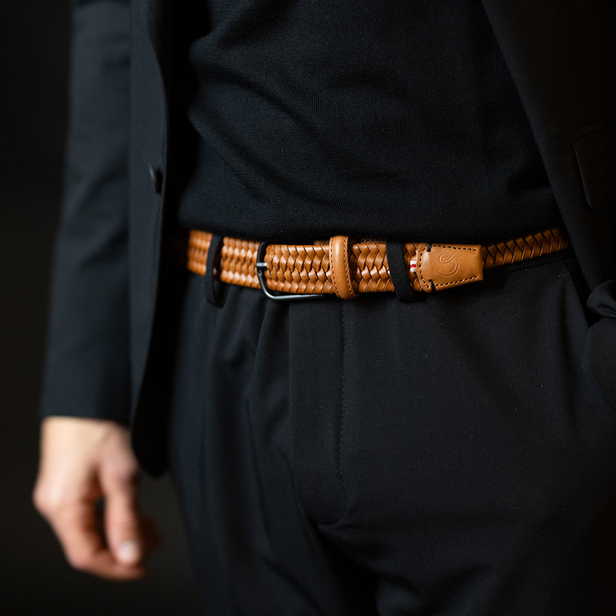 La Boucle La Boucle Stretch Leather Contrast Dallas Woven Belt Woven Belt