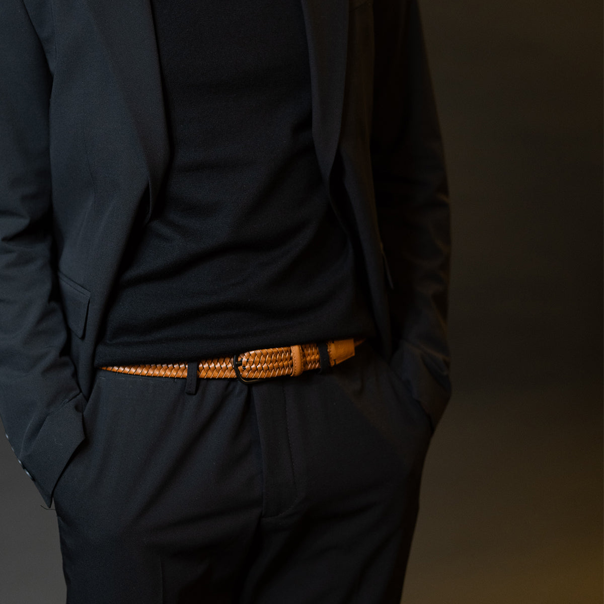 La Boucle La Boucle Stretch Leather Contrast Dallas Woven Belt Woven Belt