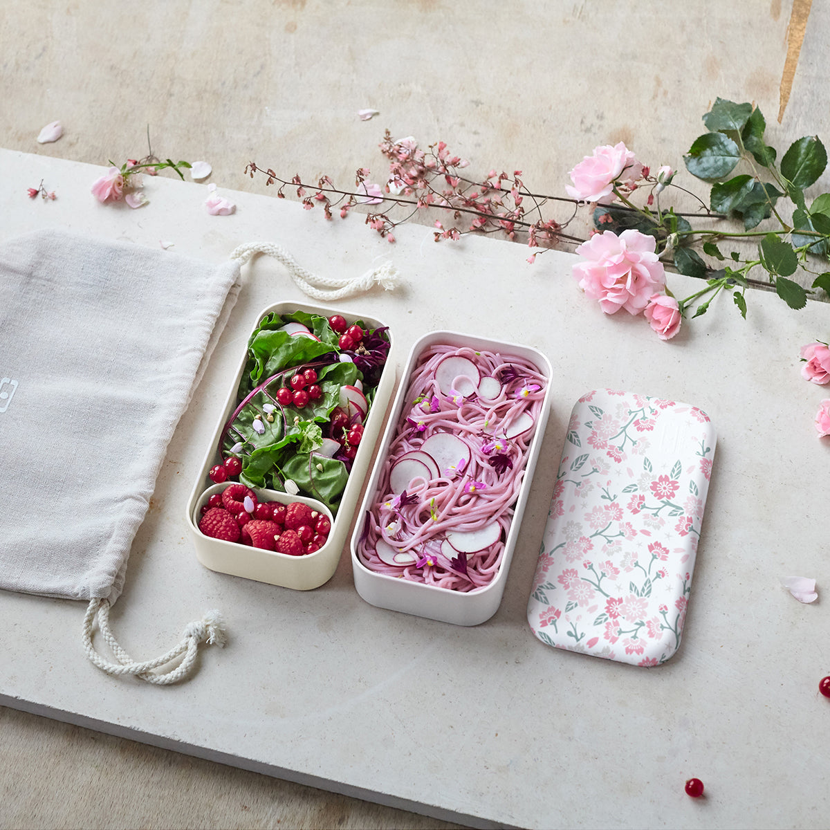 Monbento MB Square Graphic v1 Sakura Lunch Box Lunch Box