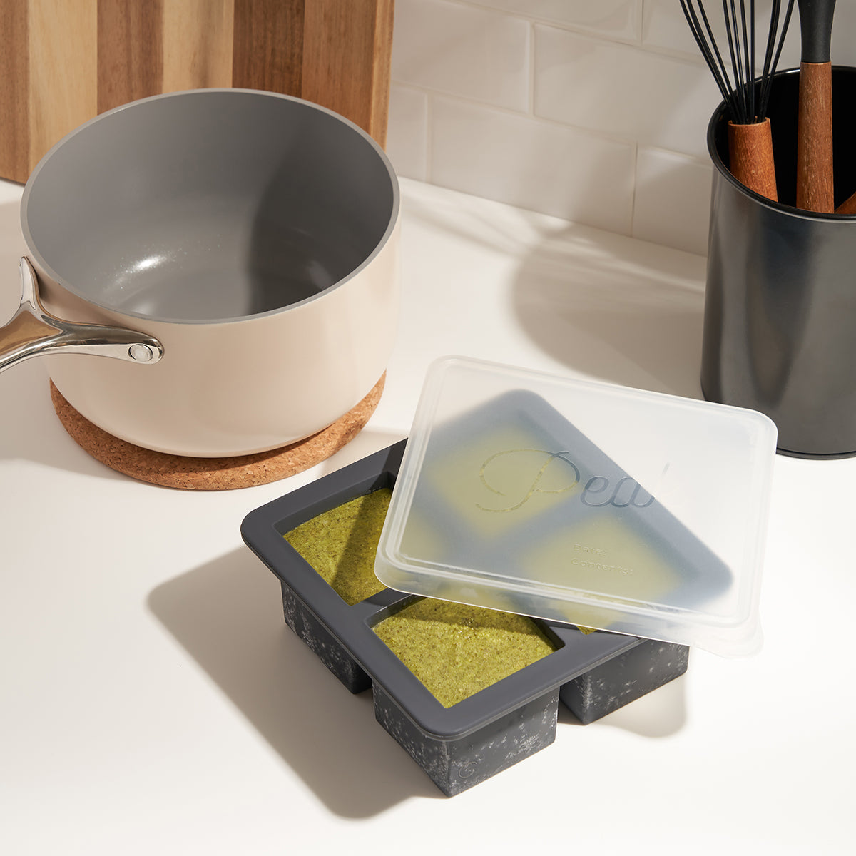W&P Cup Cubes Freezer Tray Four Charcoal