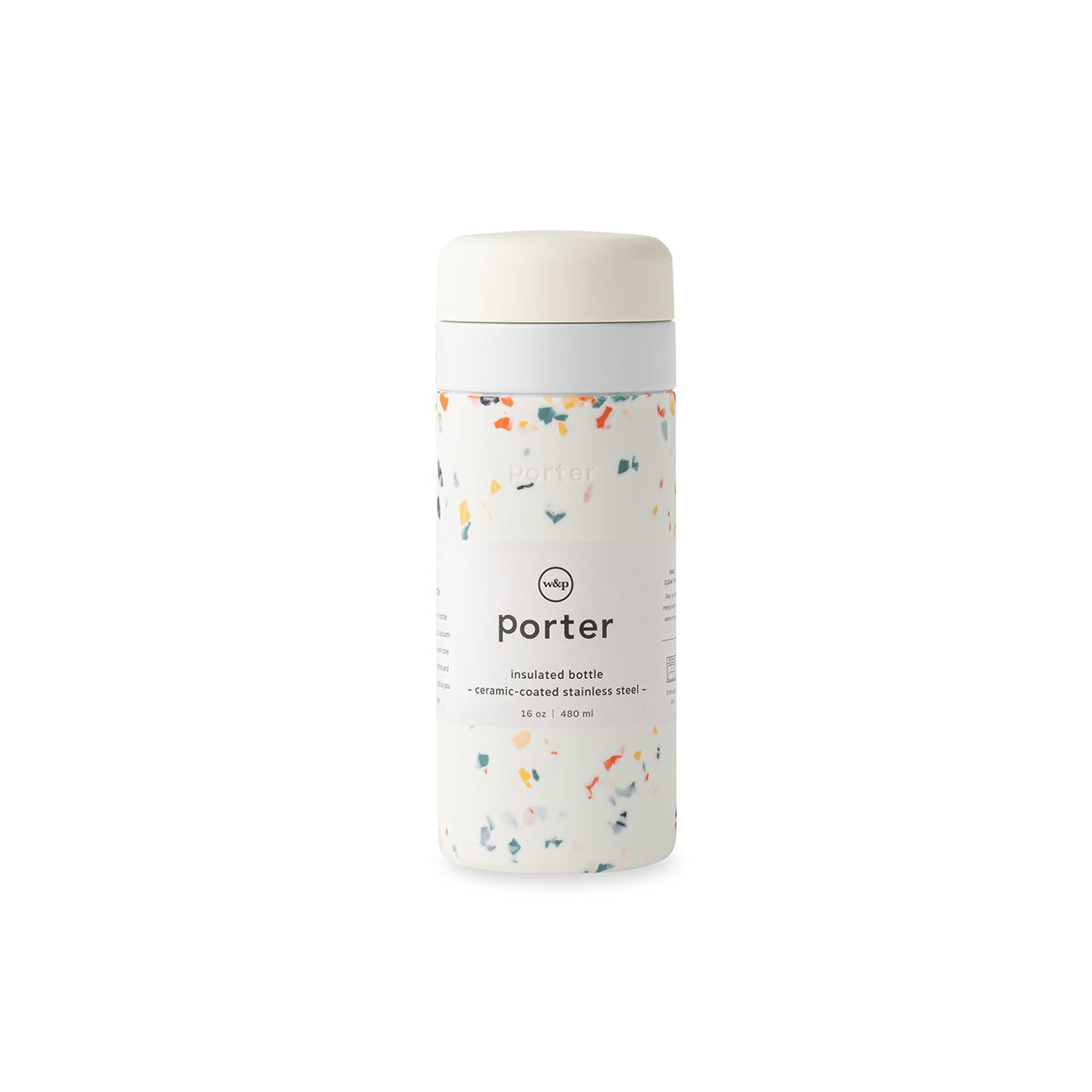 W&P Insulated Bottle Terrazzo 475ml Cream