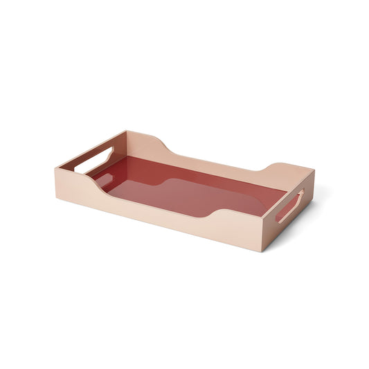 Swell Lacquered Tray M Maroon