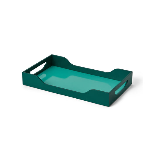 Swell Lacquered Tray M Turquoise