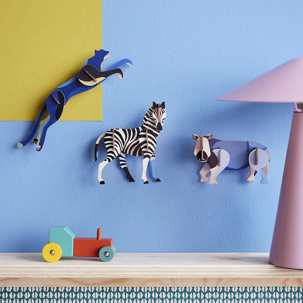 Studio Roof Wall Art Jungle Animals (B7) Rhino