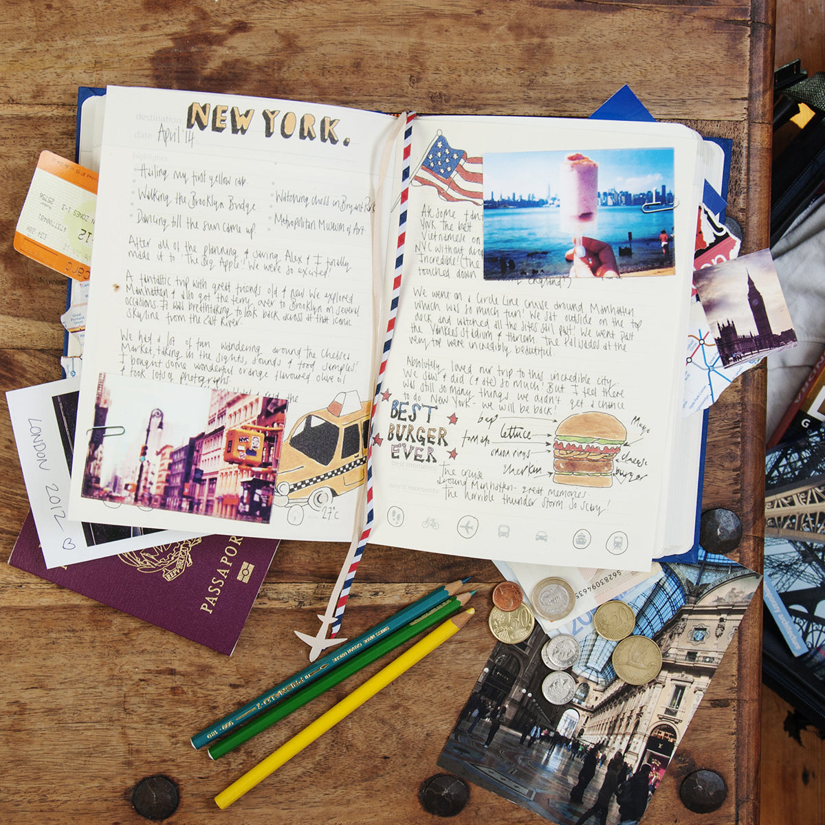 Suck UK My Travel Journal Blue