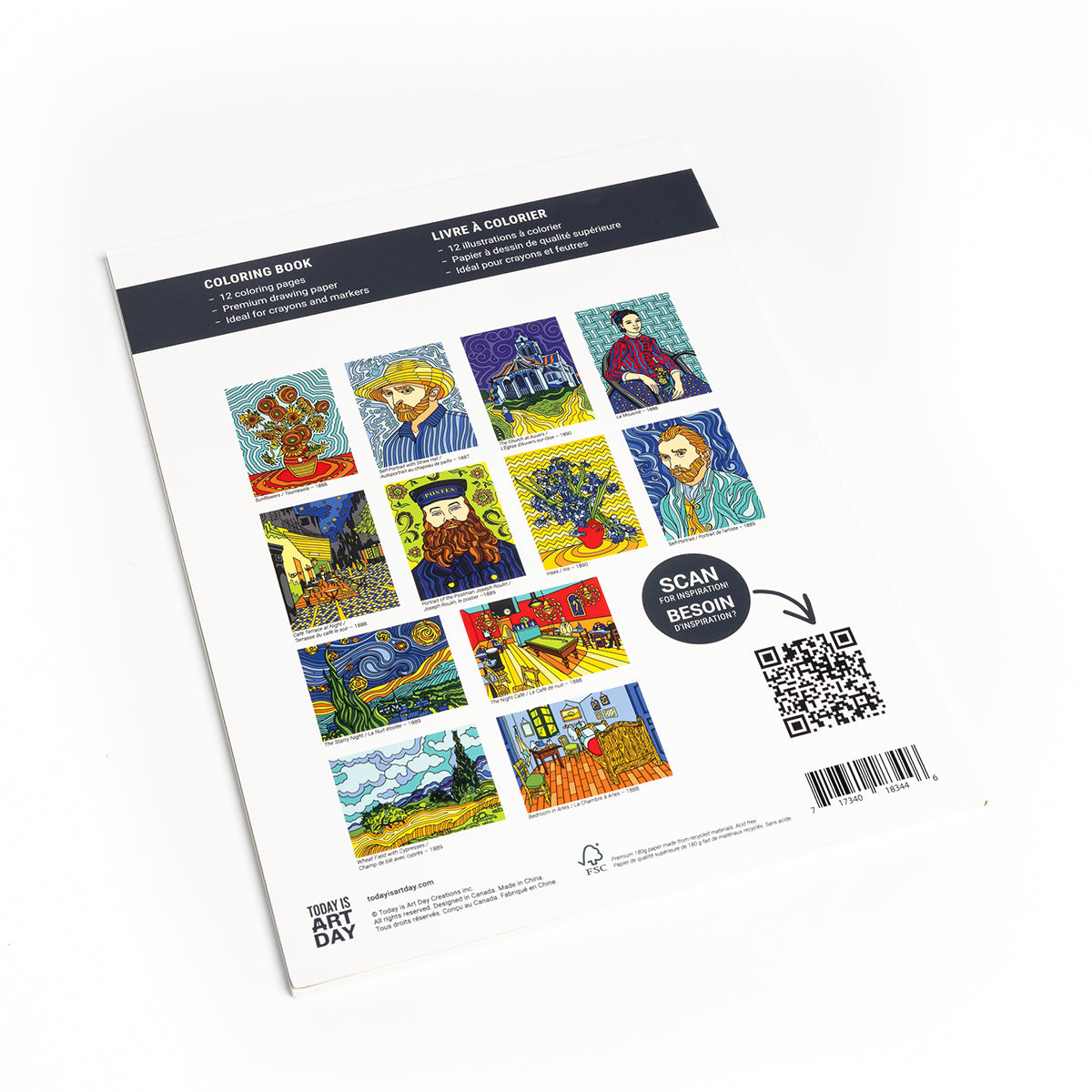 Today Is Art Day Colouring Book Vincent Van Gogh