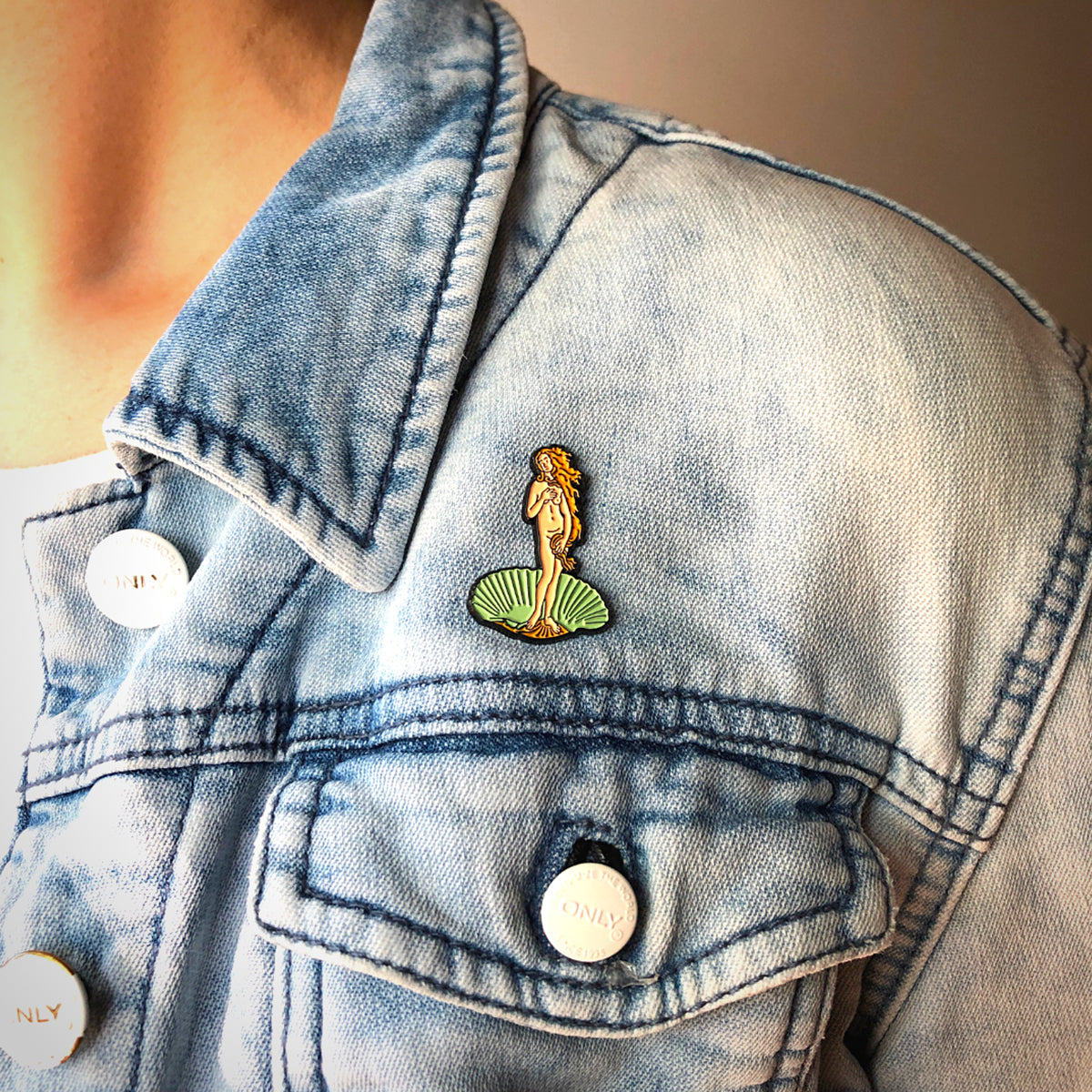 Today Is Art Day Enamel Pin Botticelli Birth of Venus