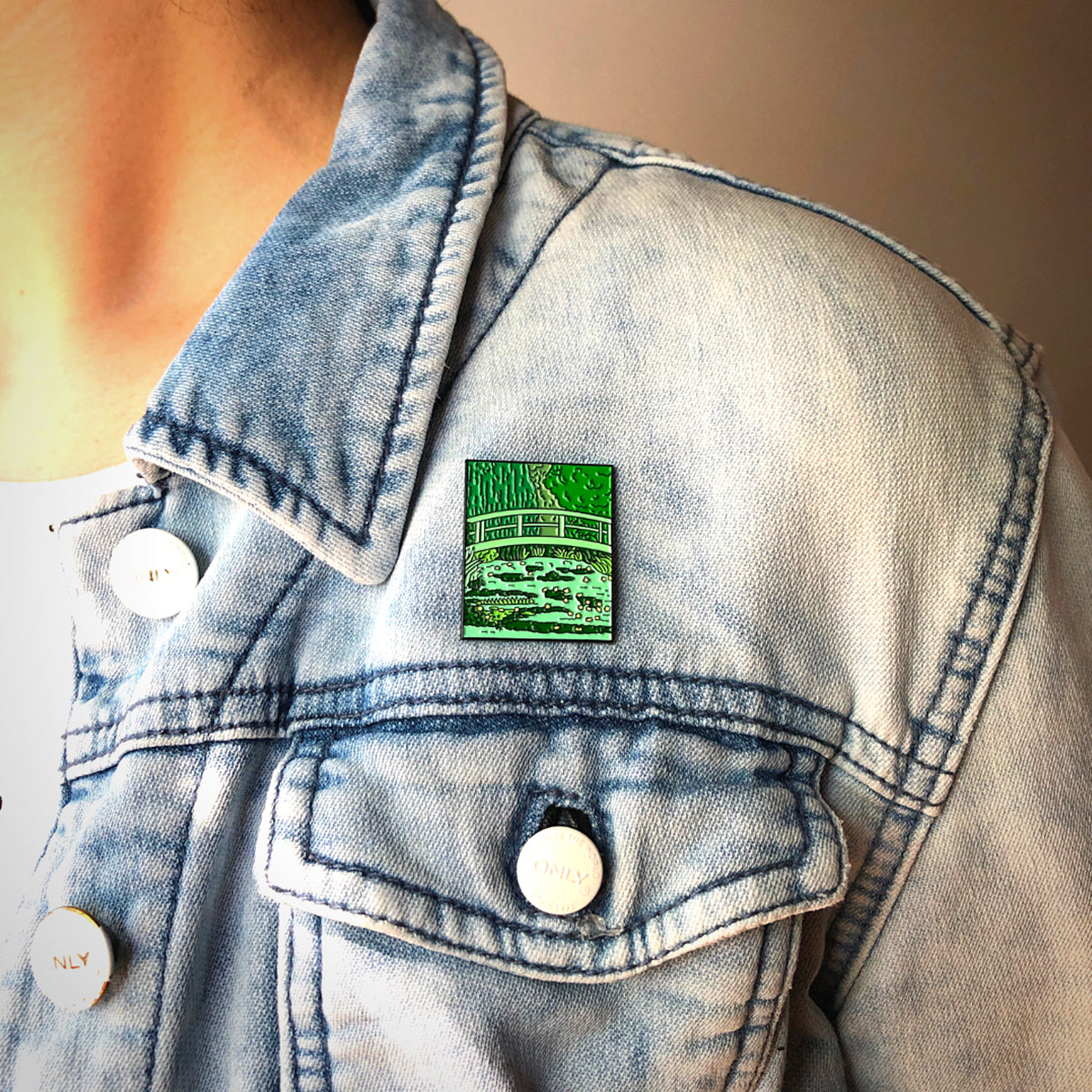 Today Is Art Day Enamel Pin Claude Monet Japanese Bridge