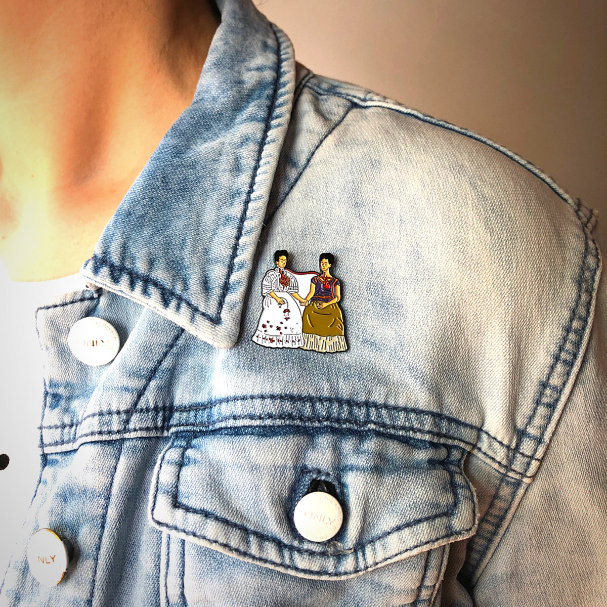 Today Is Art Day Enamel Pin Frida Khalo Two Fridas
