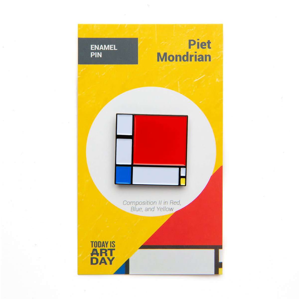 Today Is Art Day Enamel Pin Mondrian Composition II