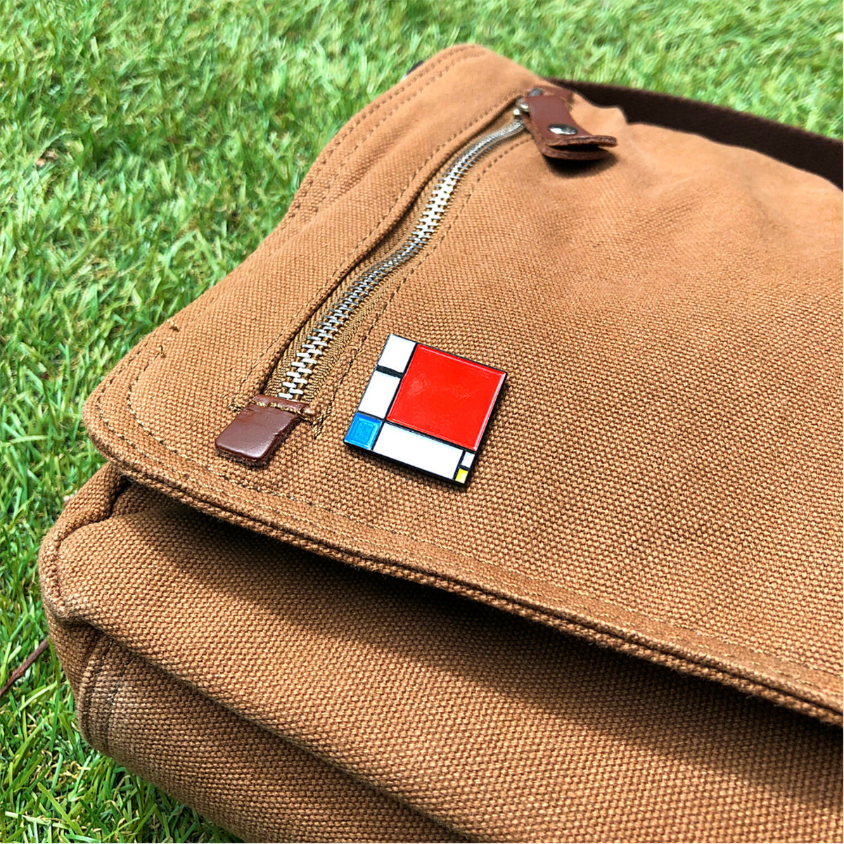 Today Is Art Day Enamel Pin Mondrian Composition II