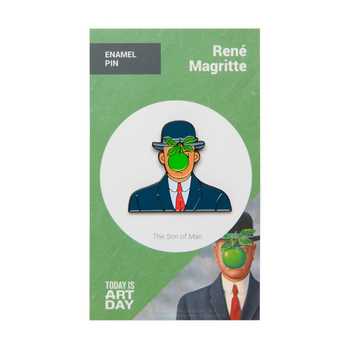 Today Is Art Day Enamel Pin Rene Magritte Son of Man