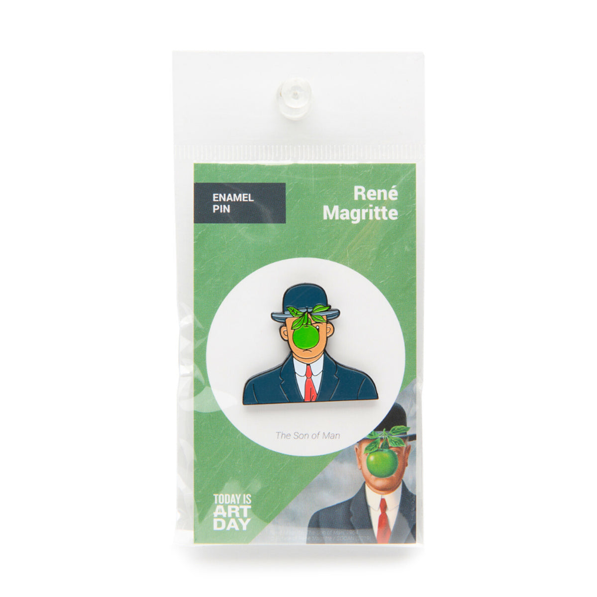 Today Is Art Day Enamel Pin Rene Magritte Son of Man