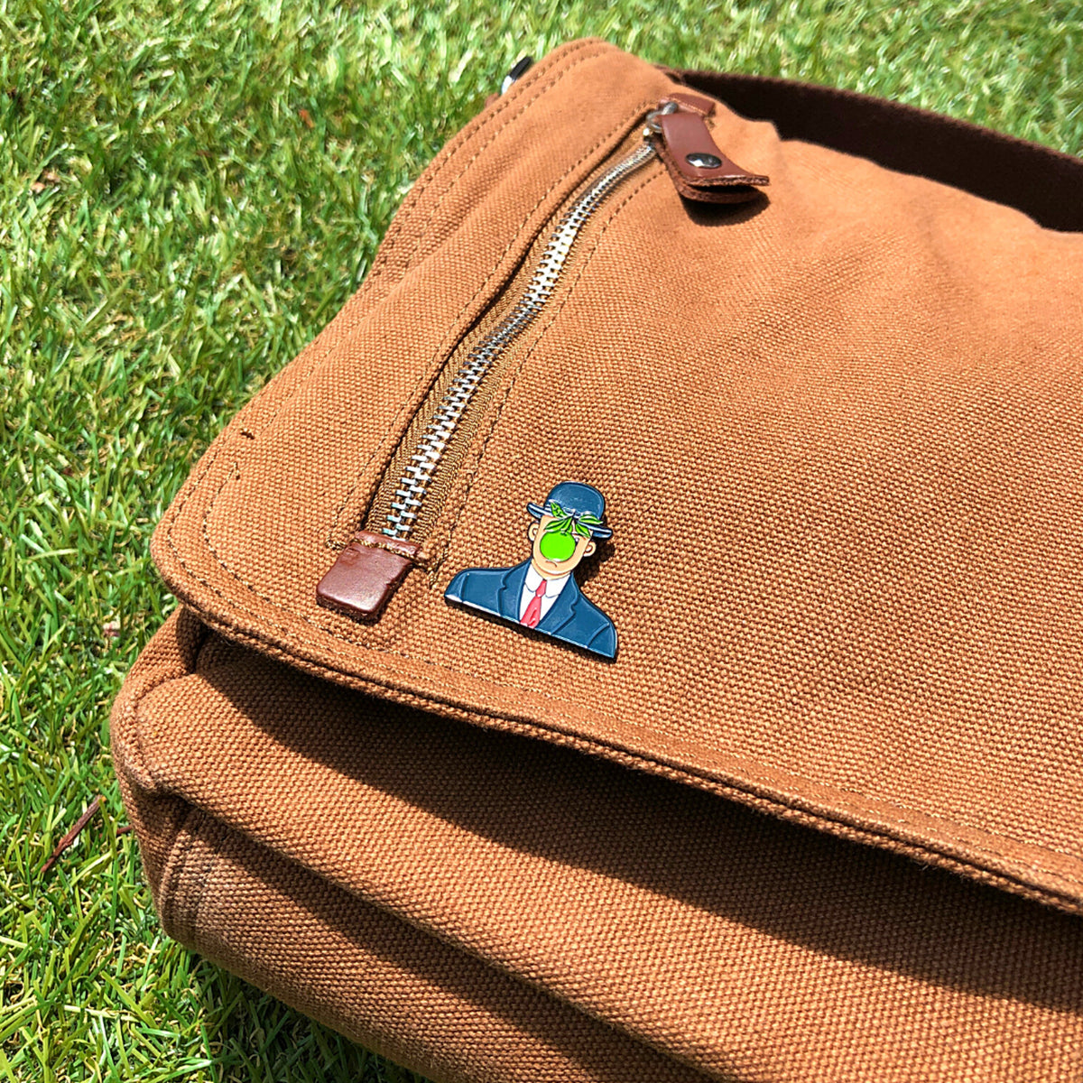Today Is Art Day Enamel Pin Rene Magritte Son of Man