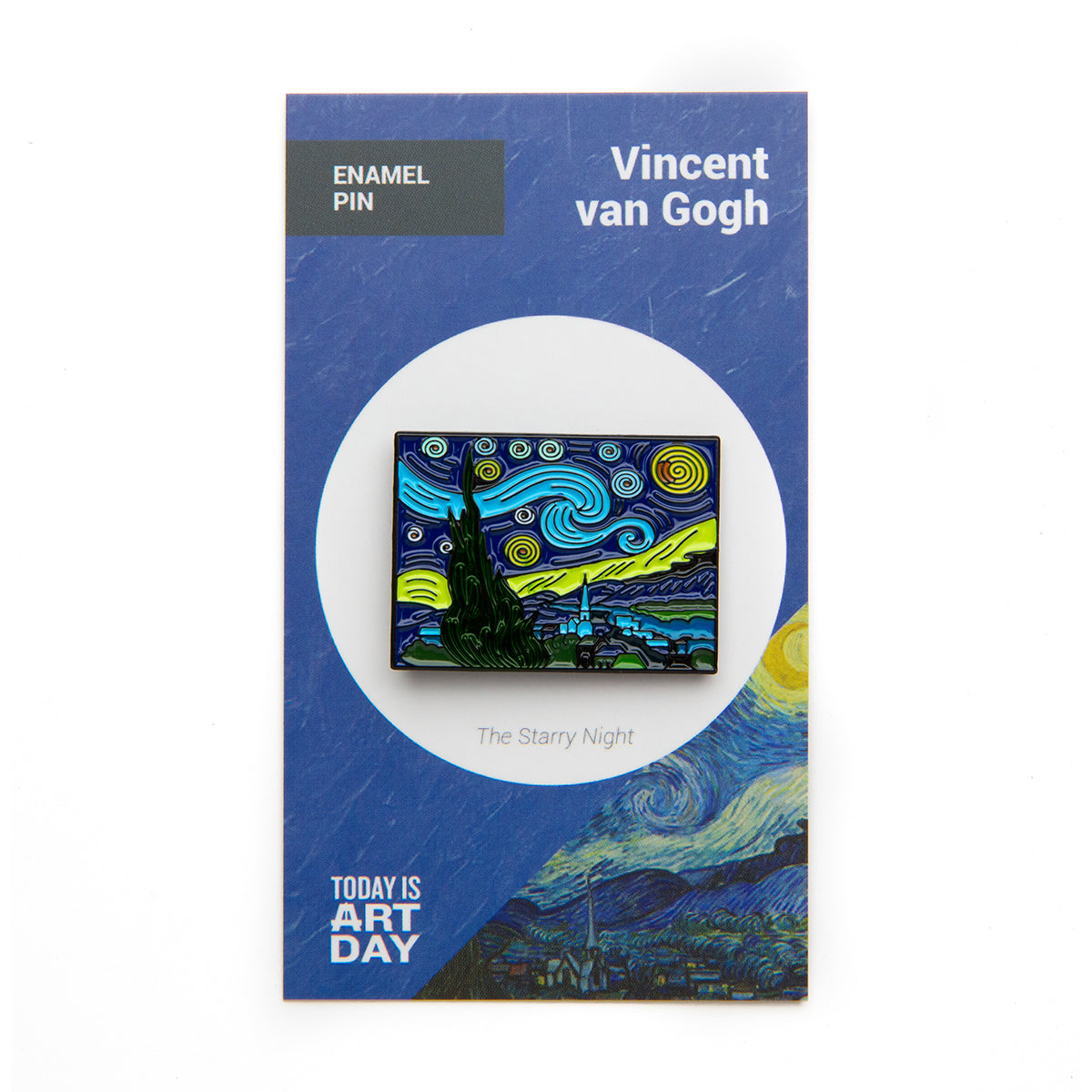 Today Is Art Day Enamel Pin Van Gogh Starry Night