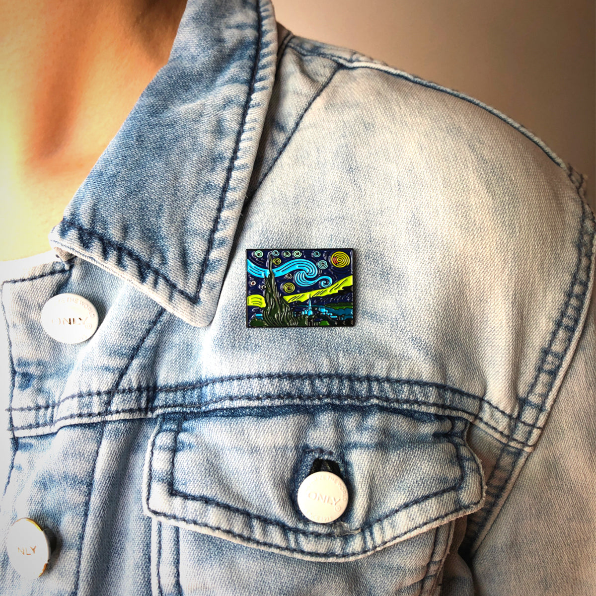 Today Is Art Day Enamel Pin Van Gogh Starry Night