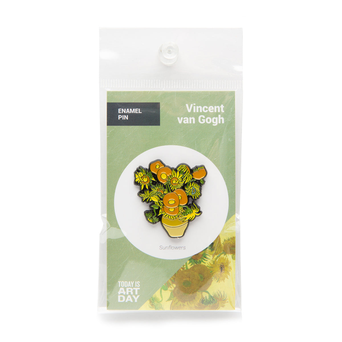 Today Is Art Day Enamel Pin Vincent Van Gogh Sunflowers